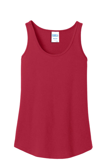 Port & Company Women's Core Cotton Tank Top.  LPC54TT Red