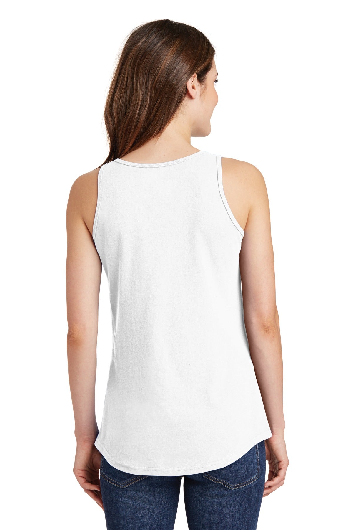 Port & Company Women's Core Cotton Tank Top.  LPC54TT White