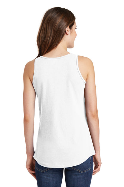 Port & Company Women's Core Cotton Tank Top.  LPC54TT White