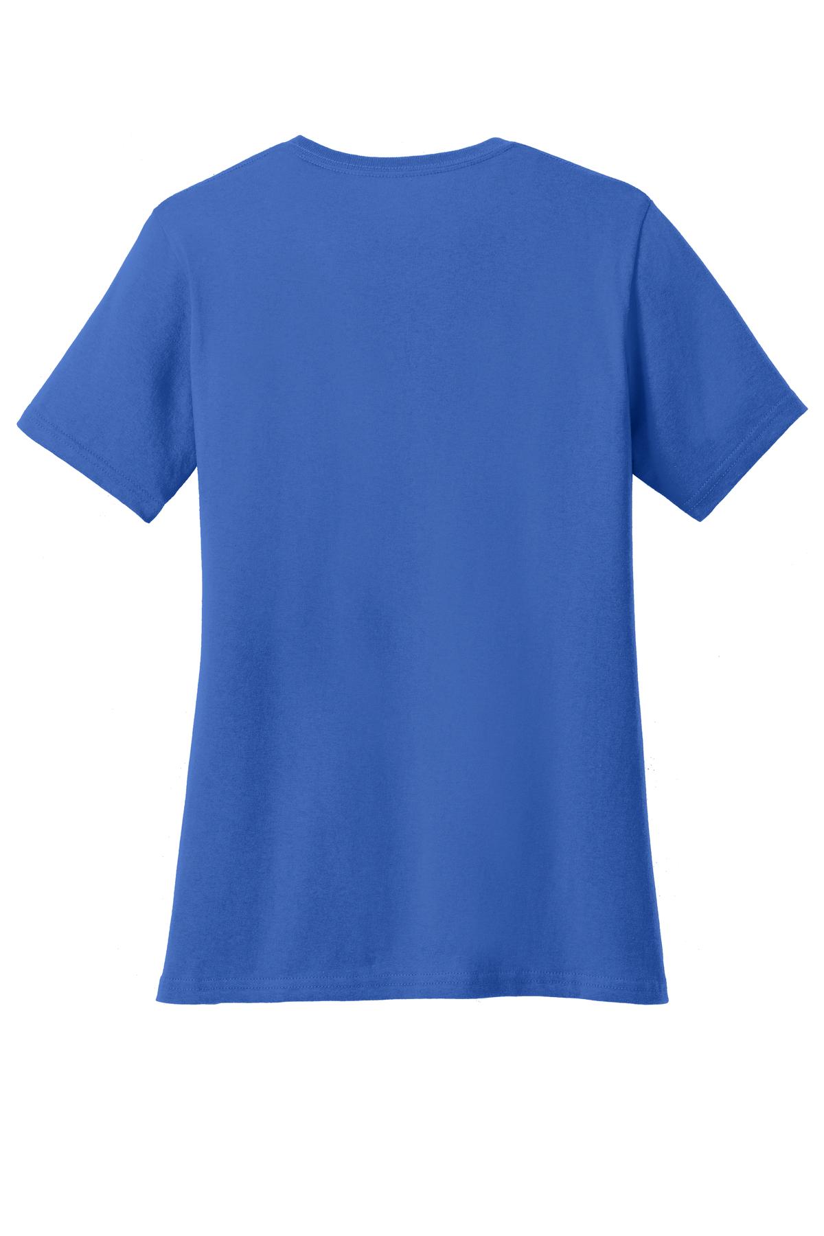 Port & Company Women's Core Cotton V-Neck Tee. LPC54V Royal