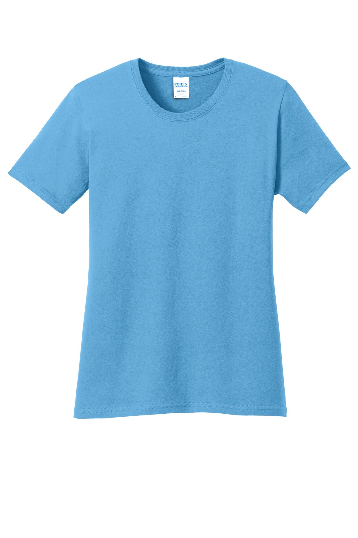 Port & Company Women's Core Cotton Tee. LPC54 Aquatic Blue