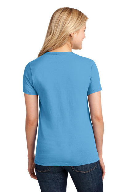 Port & Company Women's Core Cotton Tee. LPC54 Aquatic Blue
