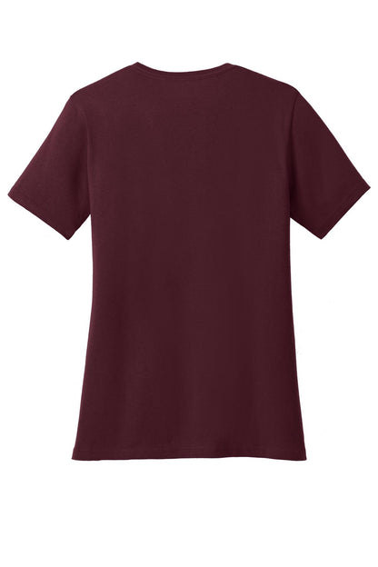 Port & Company Women's Core Cotton Tee. LPC54 Athletic Maroon