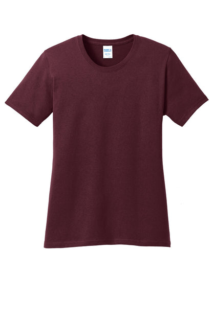 Port & Company Women's Core Cotton Tee. LPC54 Athletic Maroon