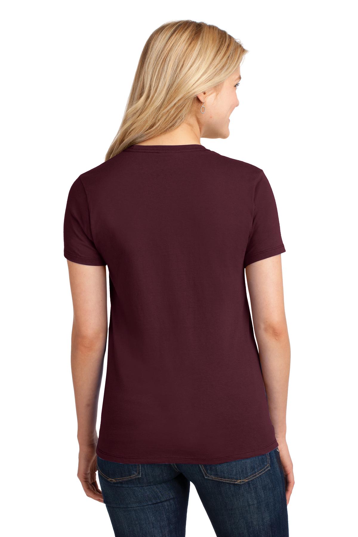 Port & Company Women's Core Cotton Tee. LPC54 Athletic Maroon