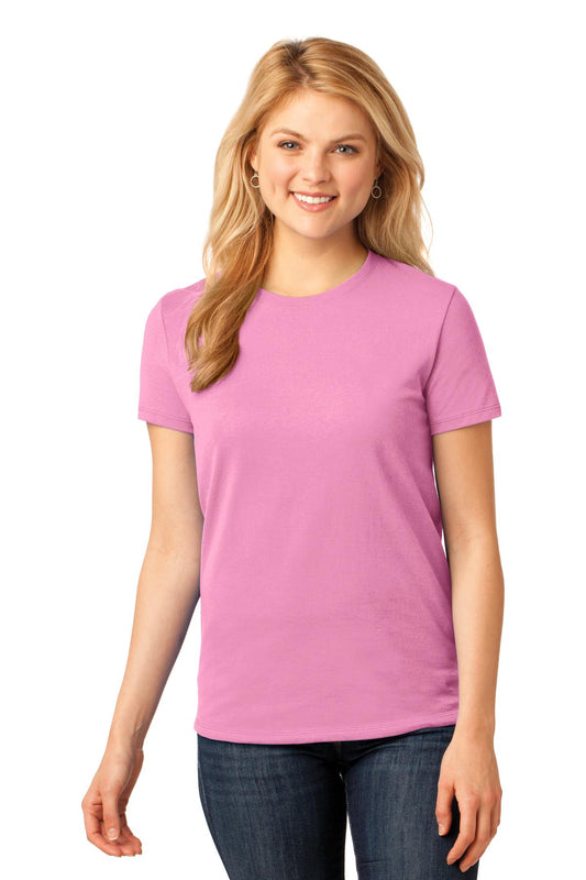 Port & Company Women's Core Cotton Tee. LPC54 Candy Pink