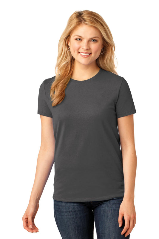 Port & Company Women's Core Cotton Tee. LPC54 Charcoal