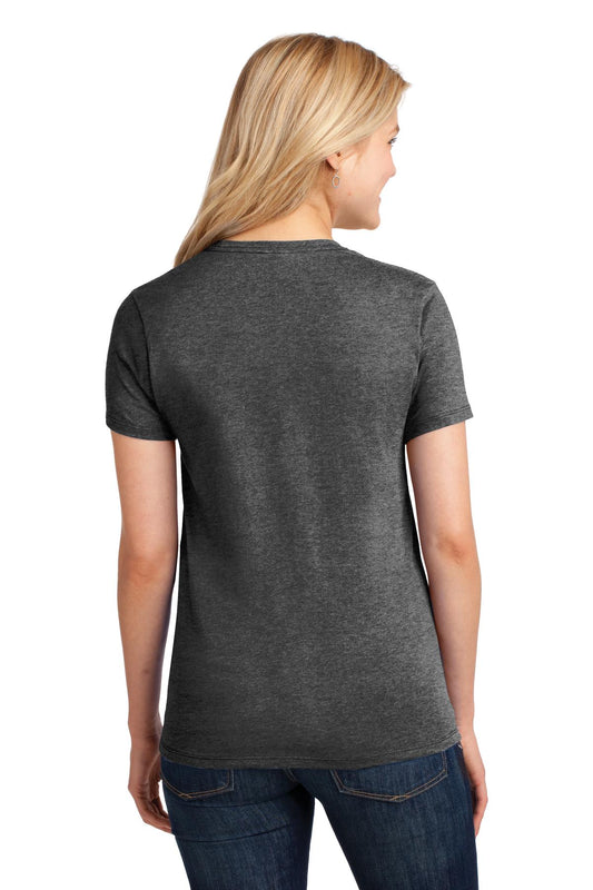 Port & Company Women's Core Cotton Tee. LPC54 Dark Heather Grey