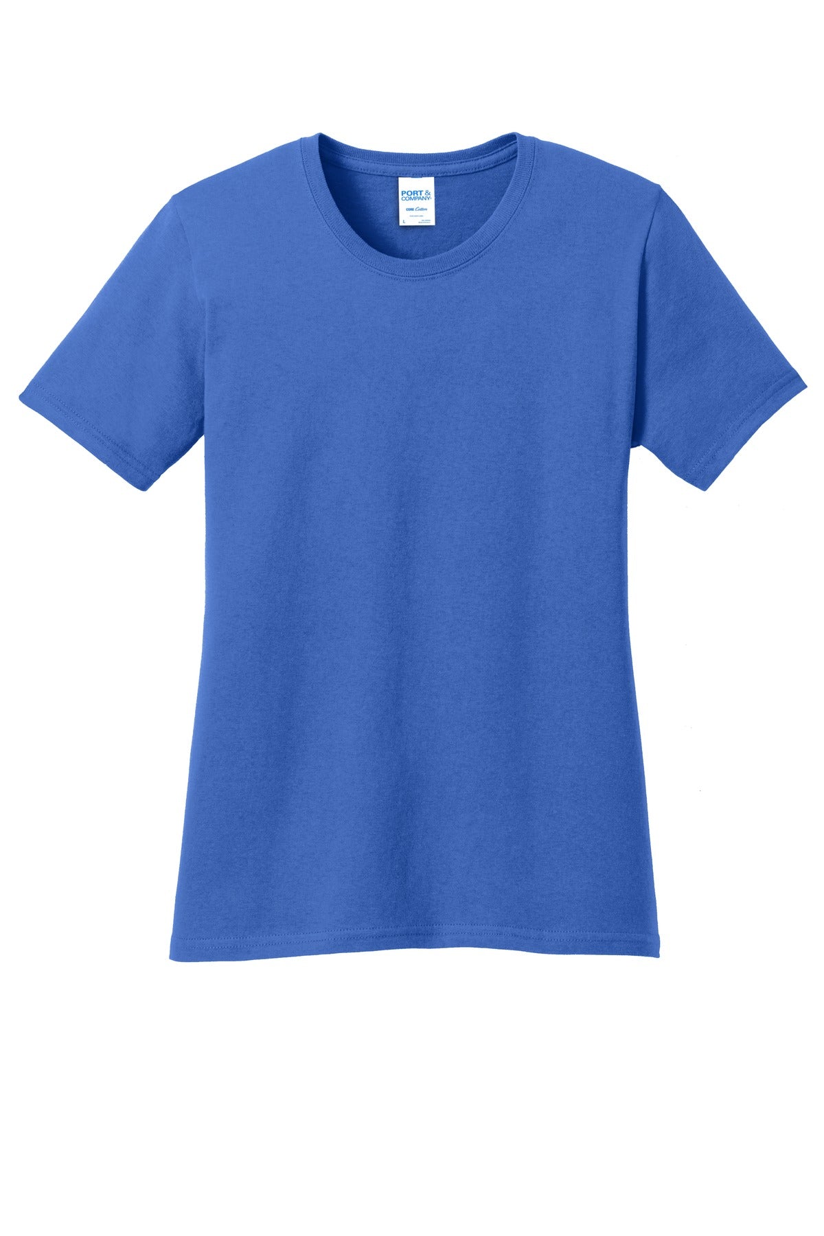 Port & Company Women's Core Cotton Tee. LPC54 Royal