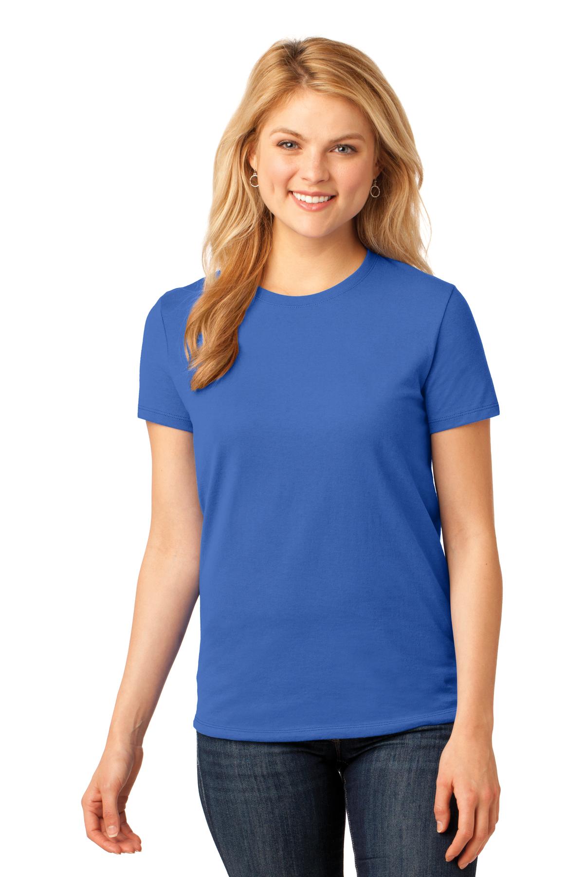 Port & Company Women's Core Cotton Tee. LPC54 Royal