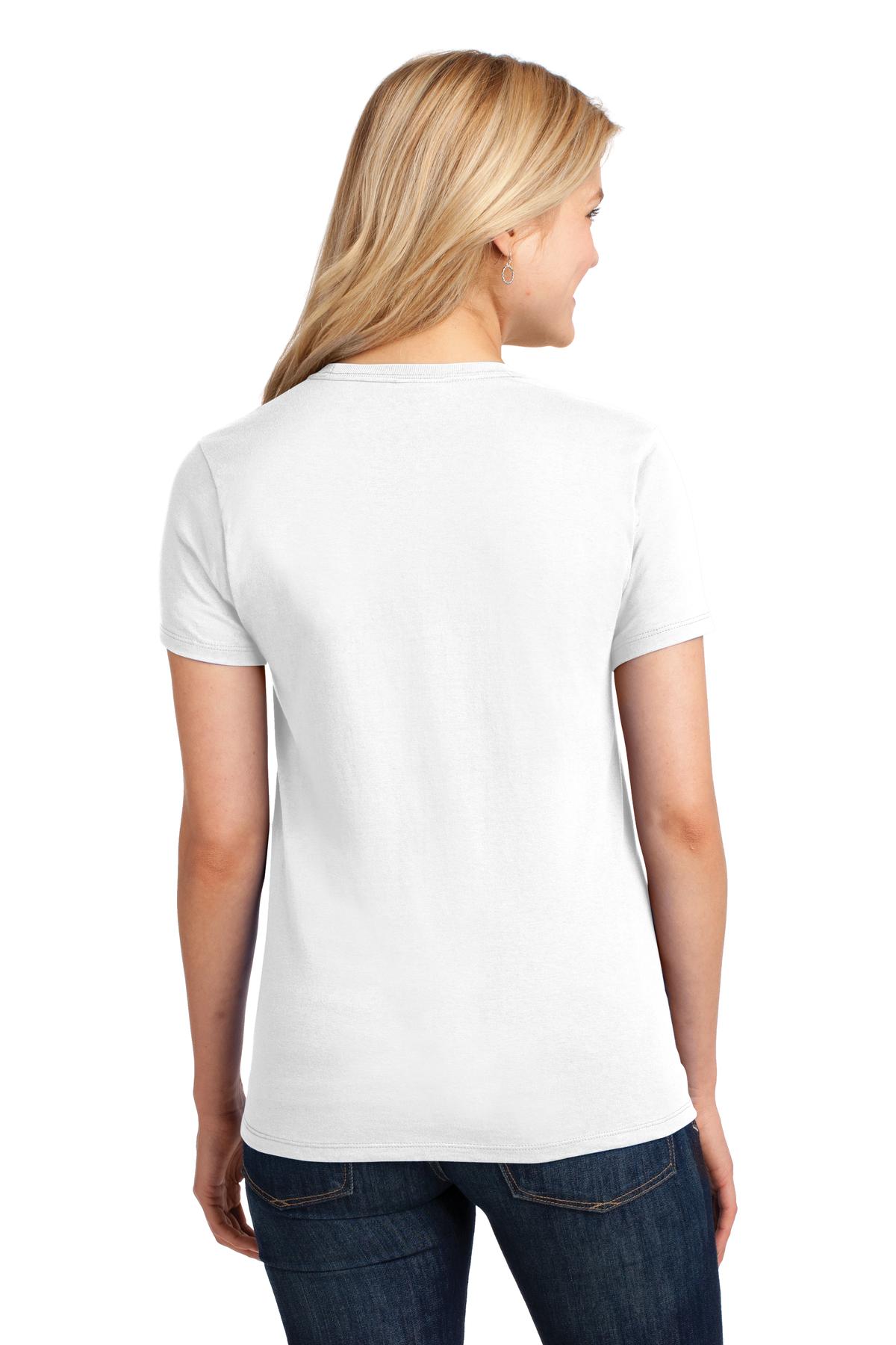 Port & Company Women's Core Cotton Tee. LPC54 White