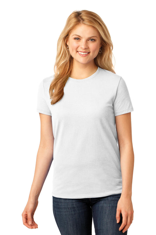 Port & Company Women's Core Cotton Tee. LPC54 White