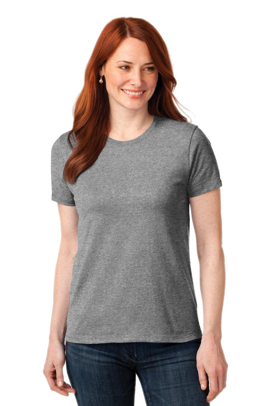 Port & Company Women's Core Blend Tee. LPC55 Athletic Heather