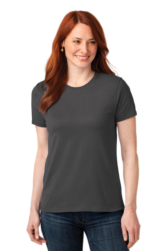 Port & Company Women's Core Blend Tee. LPC55 Charcoal