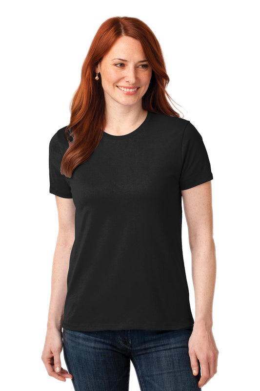 Port & Company Women's Core Blend Tee. LPC55 Jet Black