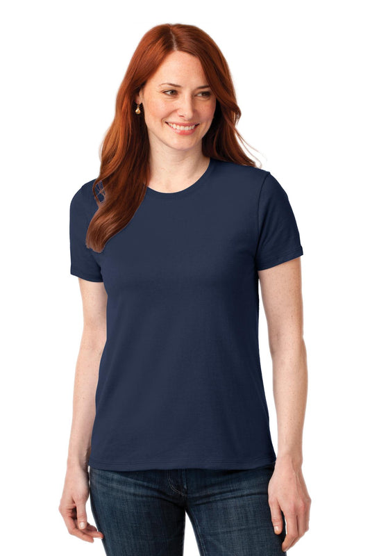 Port & Company Women's Core Blend Tee. LPC55 Navy