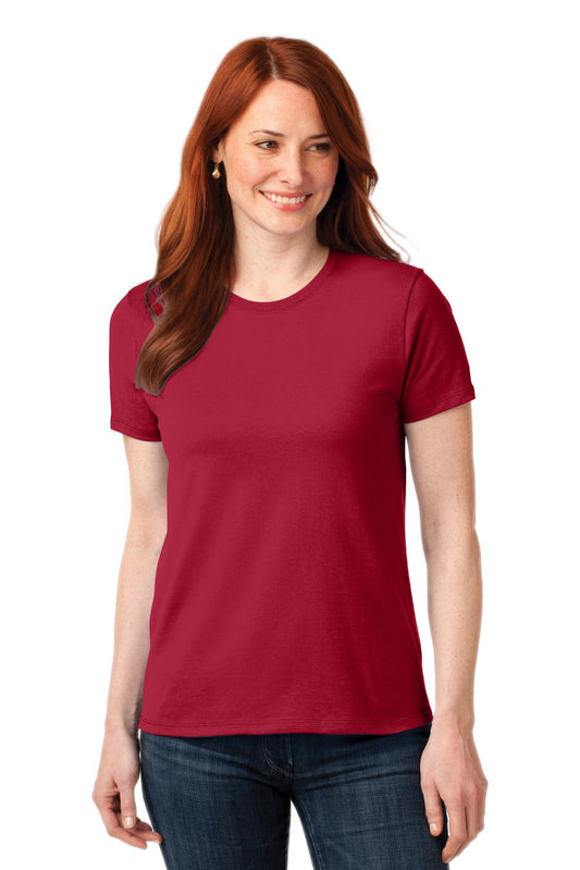 Port & Company Women's Core Blend Tee. LPC55 Red