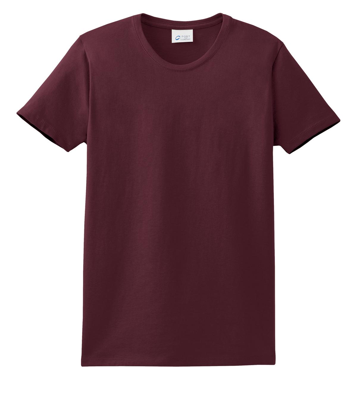 Port & Company Women's Essential Tee. LPC61 Athletic Maroon