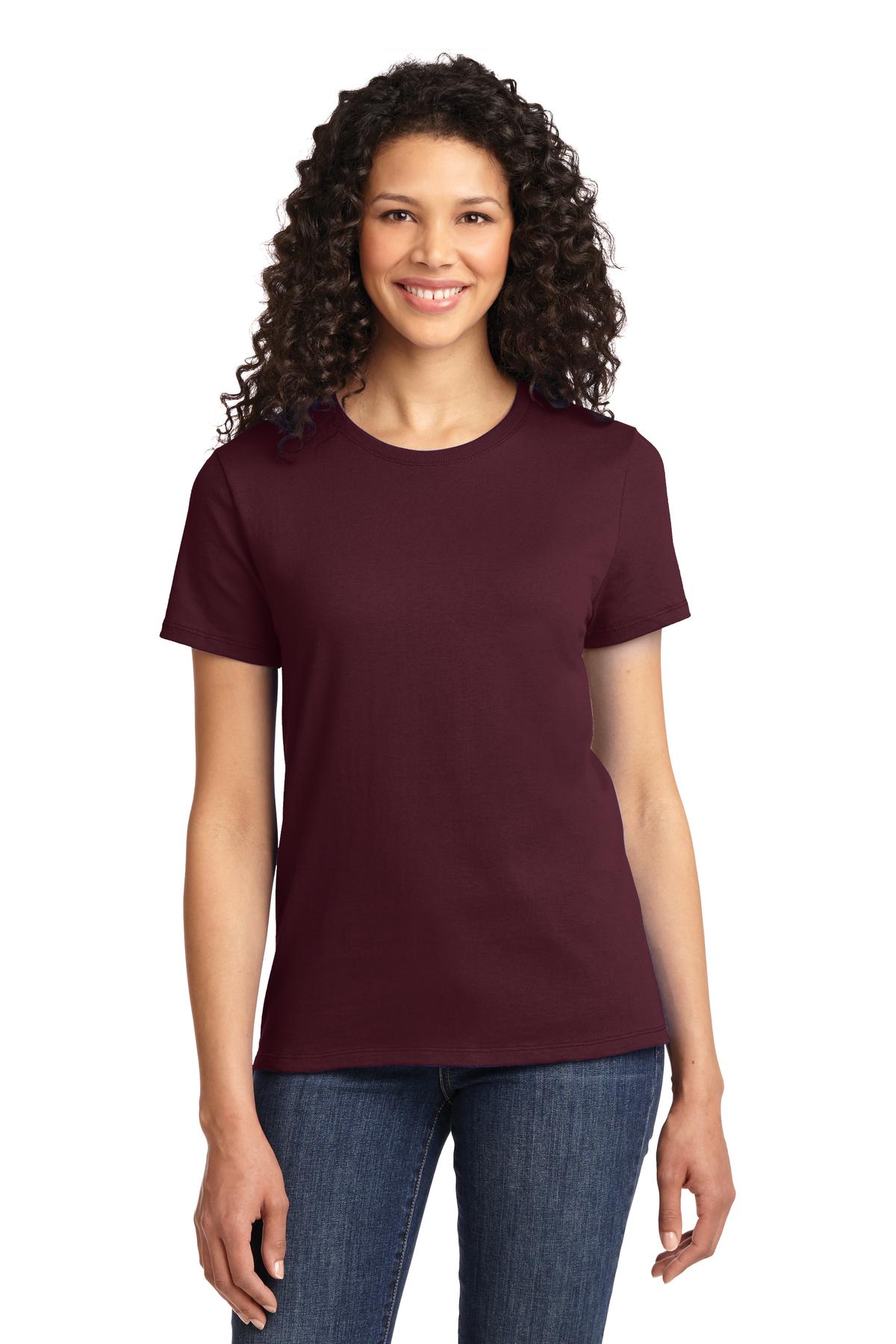Port & Company Women's Essential Tee. LPC61 Athletic Maroon