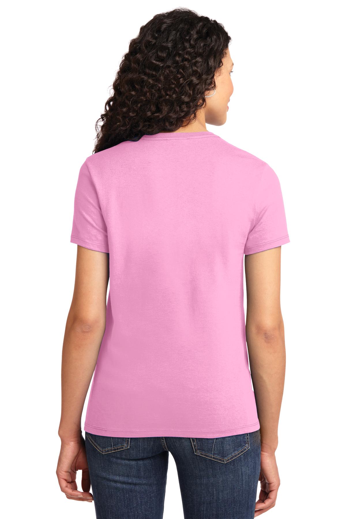 Port & Company Women's Essential Tee. LPC61 Candy Pink