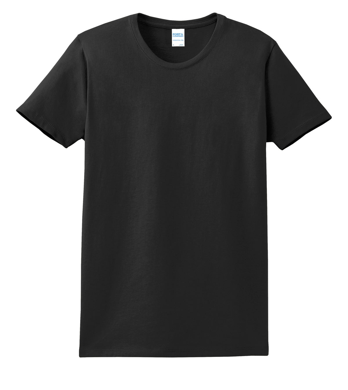 Port & Company Women's Essential Tee. LPC61 Jet Black