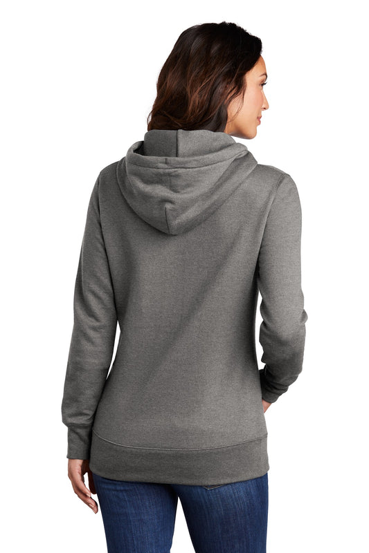 Port & Company  Women's Core Fleece Pullover Hooded Sweatshirt LPC78H Graphite Heather