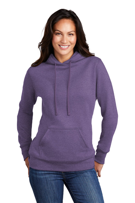 Port & Company  Women's Core Fleece Pullover Hooded Sweatshirt LPC78H Heather Purple