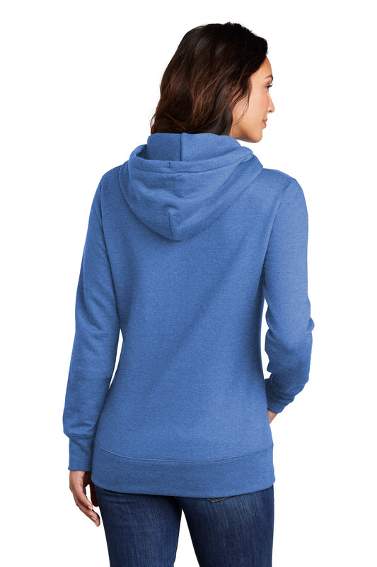 Port & Company  Women's Core Fleece Pullover Hooded Sweatshirt LPC78H Heather Royal
