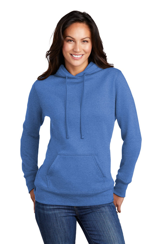 Port & Company  Women's Core Fleece Pullover Hooded Sweatshirt LPC78H Heather Royal