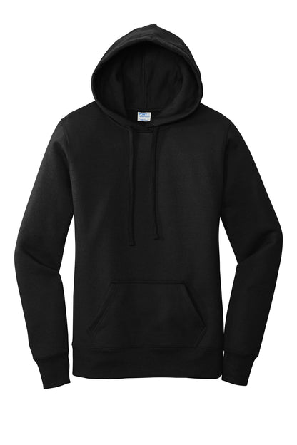 Port & Company  Women's Core Fleece Pullover Hooded Sweatshirt LPC78H Jet Black