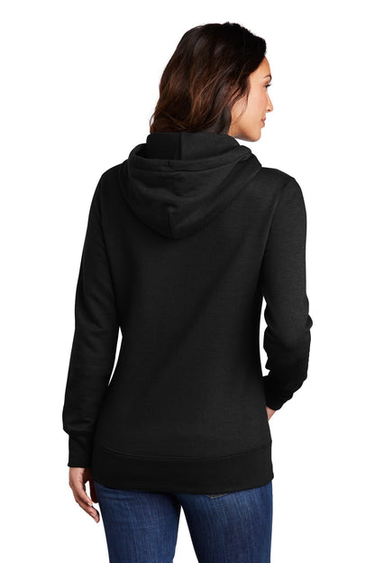 Port & Company  Women's Core Fleece Pullover Hooded Sweatshirt LPC78H Jet Black