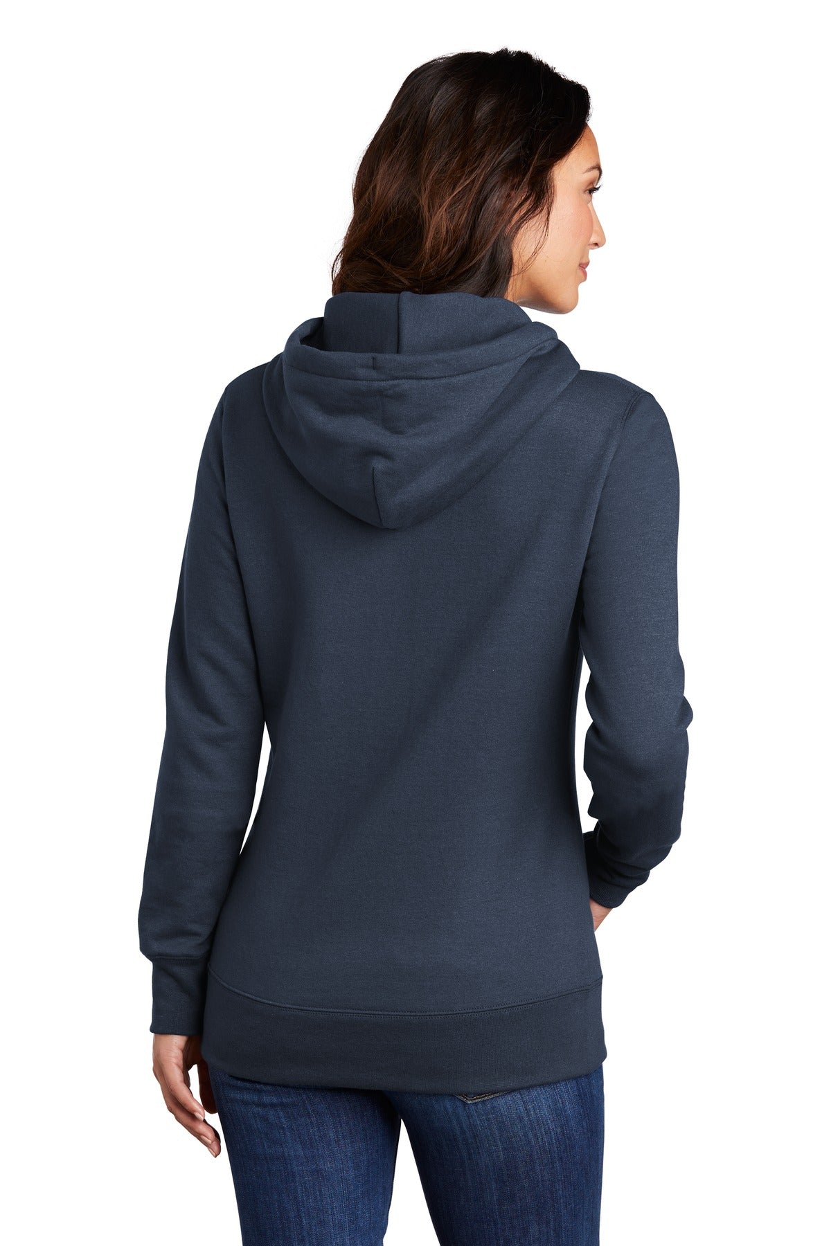 Port & Company  Women's Core Fleece Pullover Hooded Sweatshirt LPC78H Navy