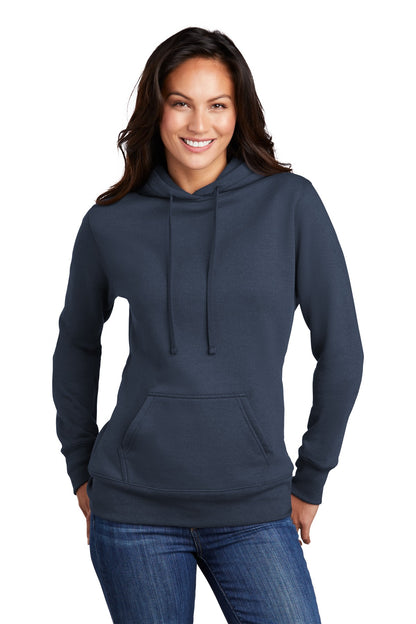 Port & Company  Women's Core Fleece Pullover Hooded Sweatshirt LPC78H Navy