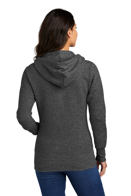 Port & Company Women's Core Fleece Full-Zip Hooded Sweatshirt. LPC78ZH Dark Heather Grey