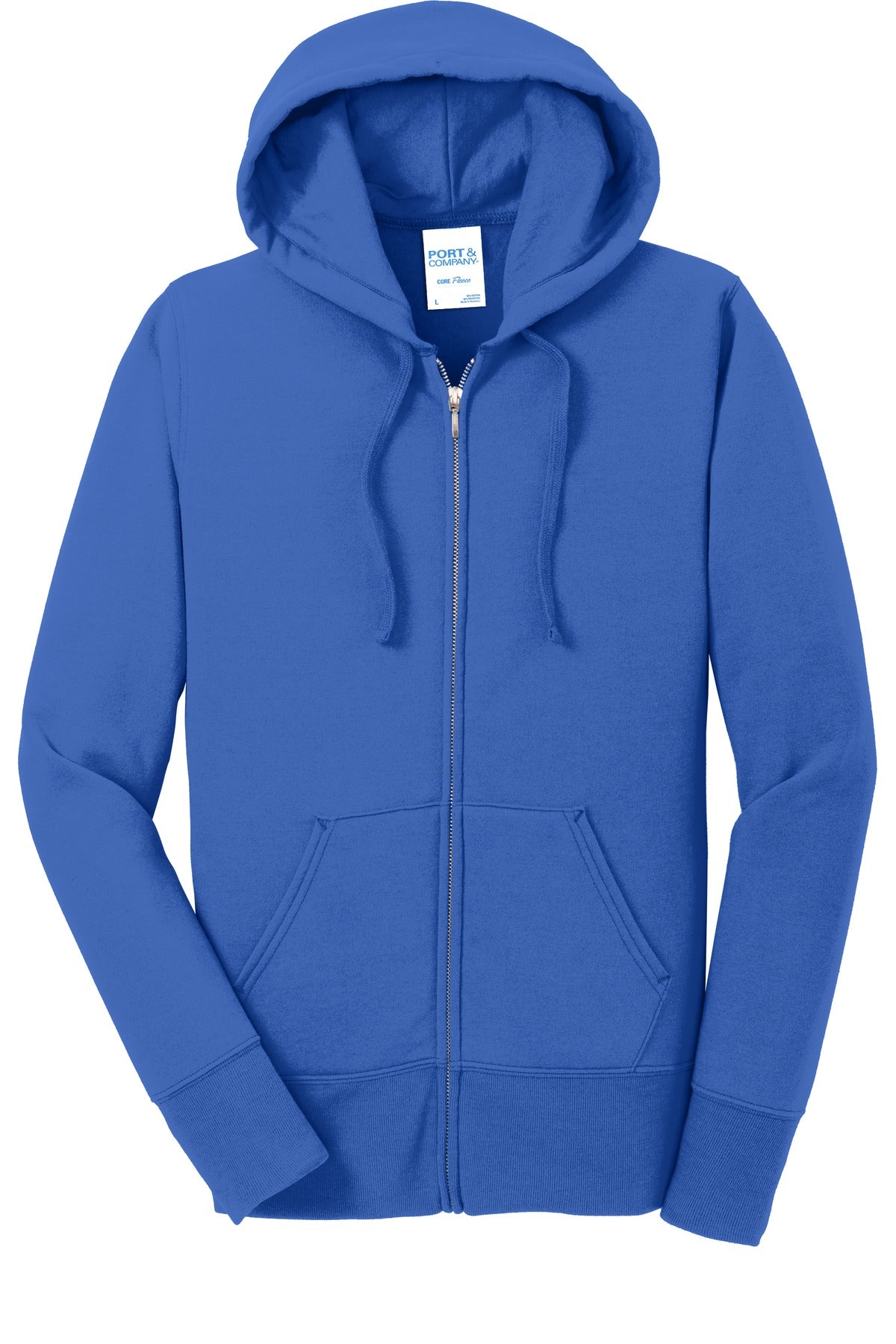 Port & Company Women's Core Fleece Full-Zip Hooded Sweatshirt. LPC78ZH Royal