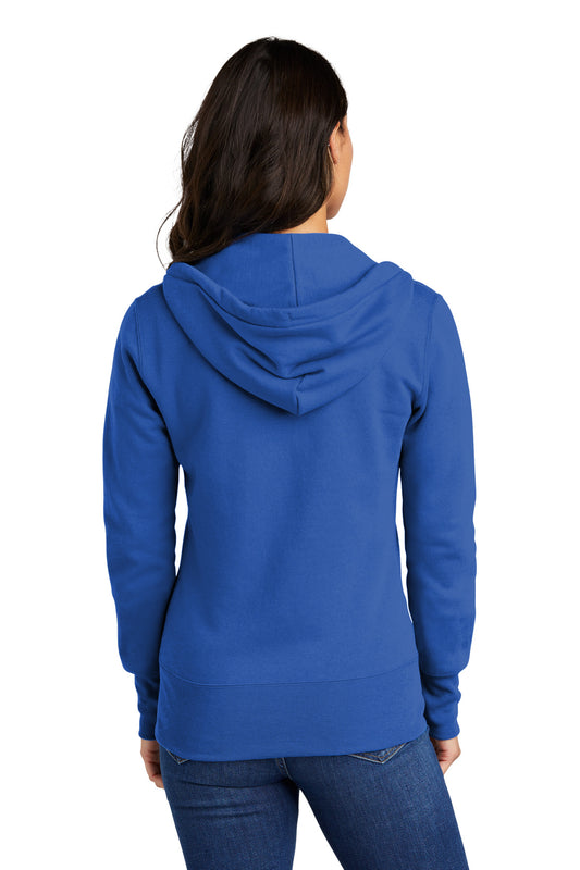 Port & Company Women's Core Fleece Full-Zip Hooded Sweatshirt. LPC78ZH Royal