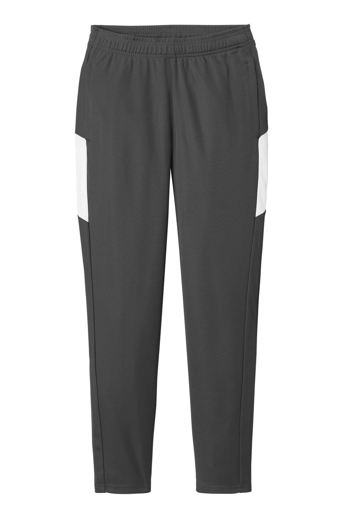 Sport-Tek Women's Travel Pant LPST800 Iron Grey/ White
