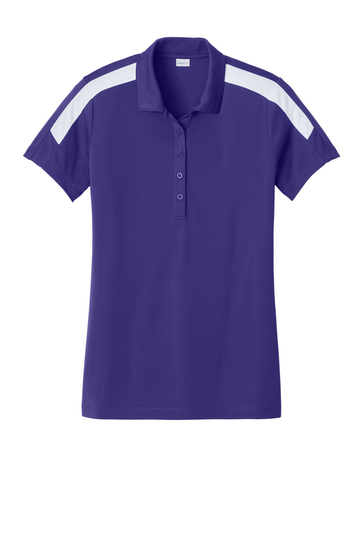 Sport-Tek Women's Competitor United Polo LST104 Purple/ White