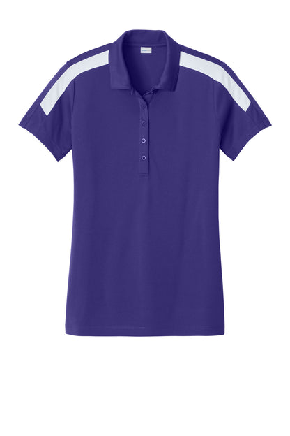 Sport-Tek Women's Competitor United Polo LST104 Purple/ White