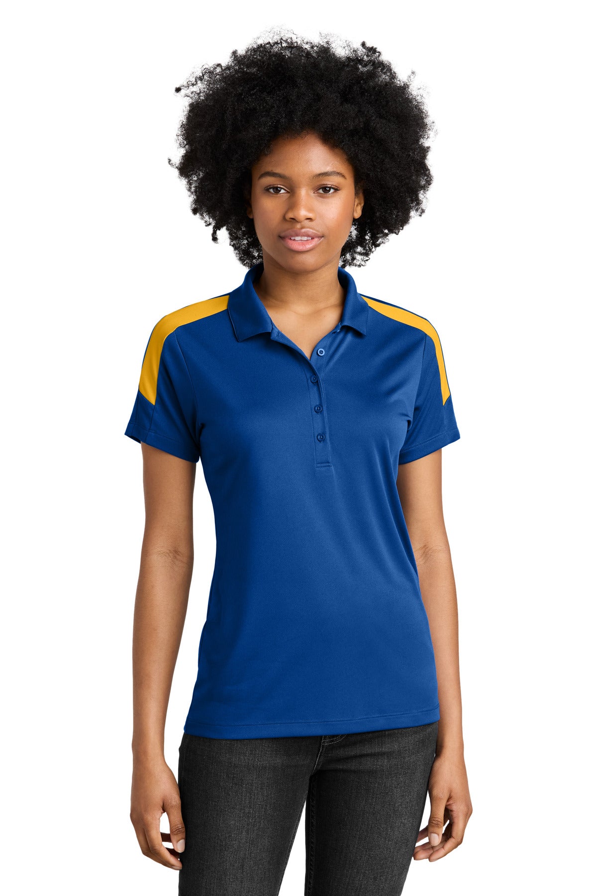 Sport-Tek Women's Competitor United Polo LST104 True Royal/ Gold