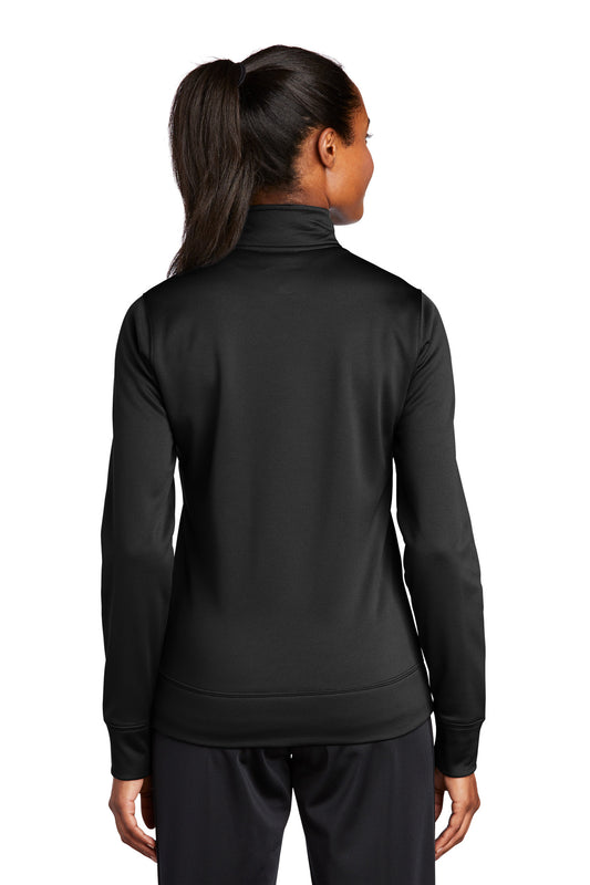 Sport-Tek Women's Sport-Wick Fleece Full-Zip Jacket.  LST241 Black