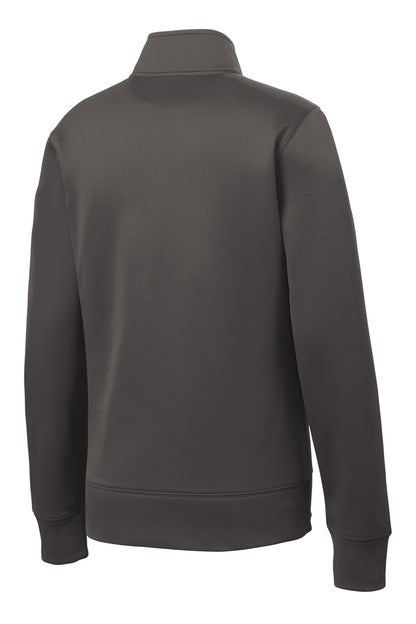 Sport-Tek Women's Sport-Wick Fleece Full-Zip Jacket.  LST241 Iron Grey
