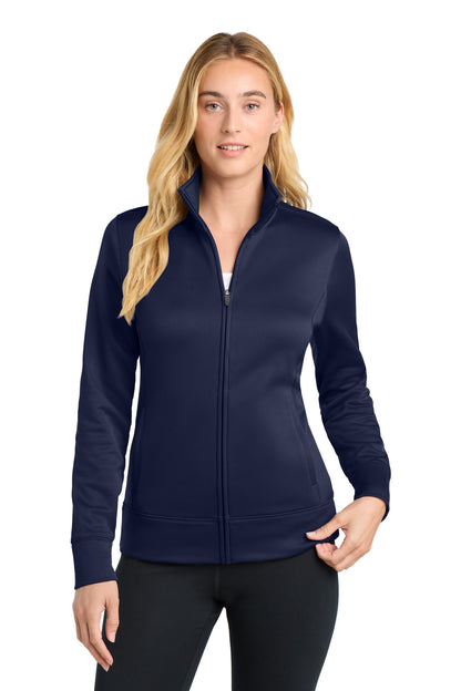 Sport-Tek Women's Sport-Wick Fleece Full-Zip Jacket LST241 Navy