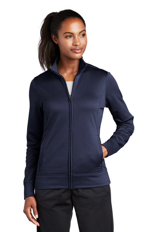 Sport-Tek Women's Sport-Wick Fleece Full-Zip Jacket.  LST241 Navy