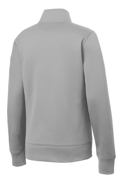 Sport-Tek Women's Sport-Wick Fleece Full-Zip Jacket.  LST241 Silver