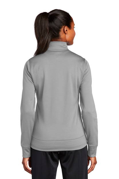 Sport-Tek Women's Sport-Wick Fleece Full-Zip Jacket.  LST241 Silver