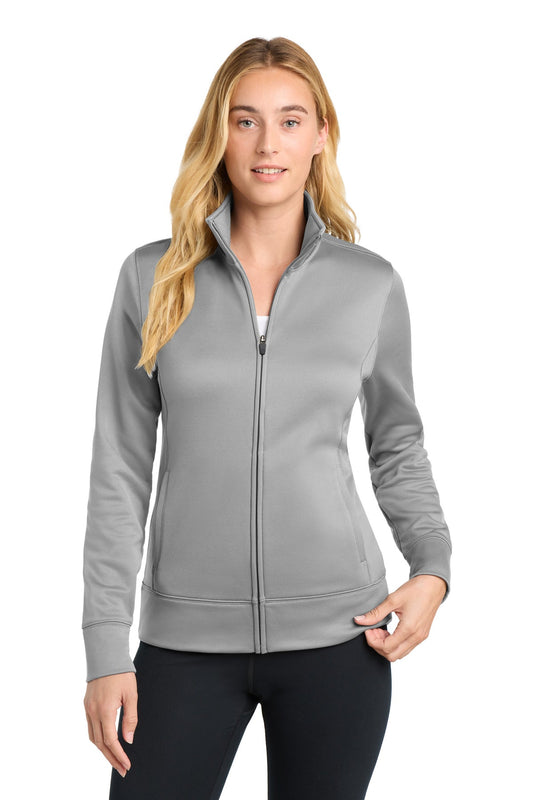 Cleveland Clinic Sport-Tek Women's Sport-Wick Fleece Full-Zip Jacket LST241 Silver