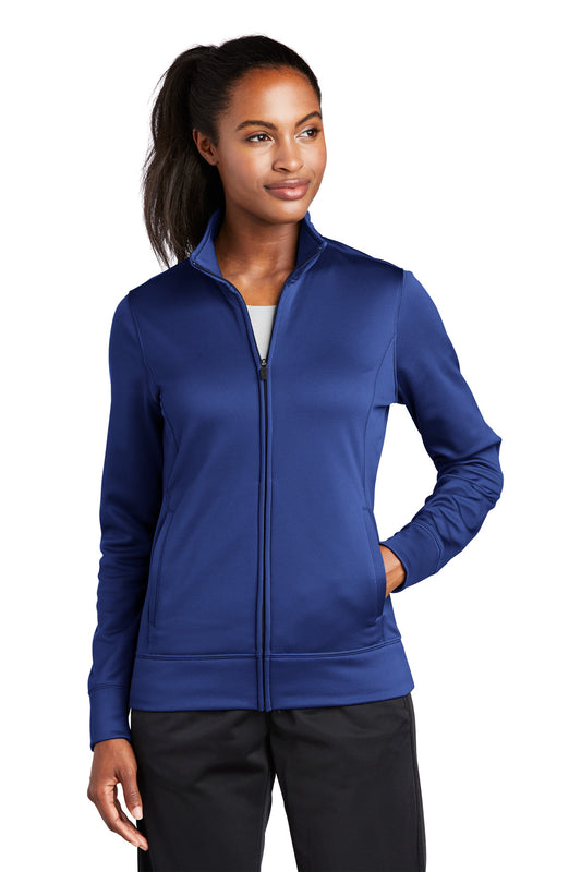 Sport-Tek Women's Sport-Wick Fleece Full-Zip Jacket.  LST241 True Royal