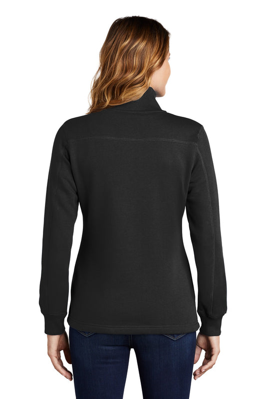 Sport-Tek Women's 1/4-Zip Sweatshirt. LST253 Black