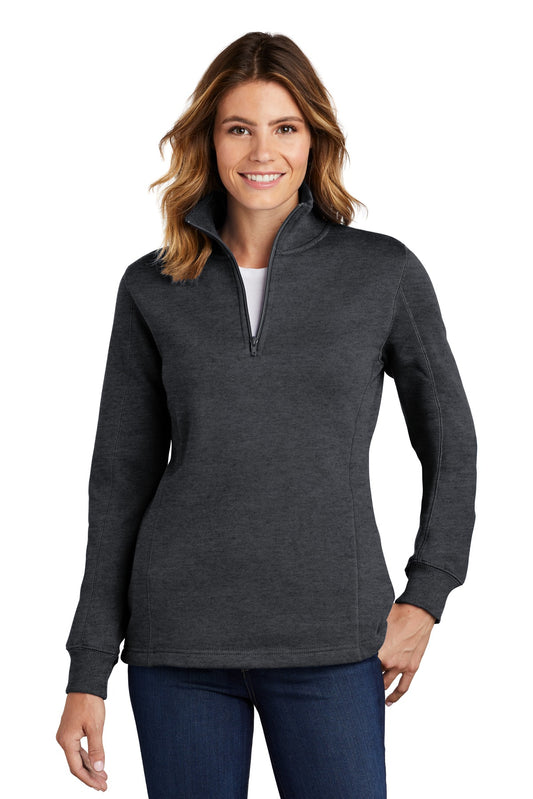 Sport-Tek Women's 1/4-Zip Sweatshirt. LST253 Graphite Heather